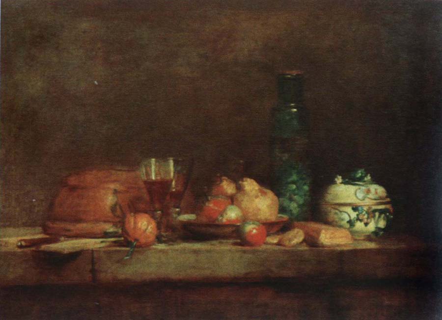 still life with bottle of olives